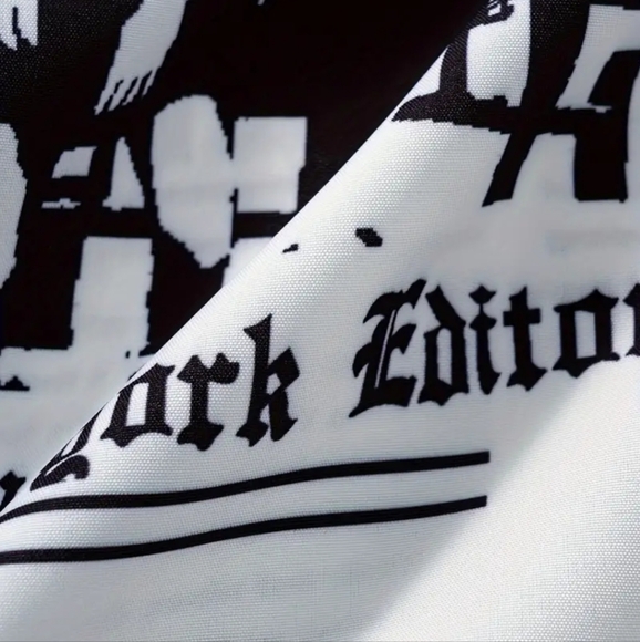 NIP Edgy , Designer, Spill The Tea , News Paper Print Dress - Picture 3 of 14